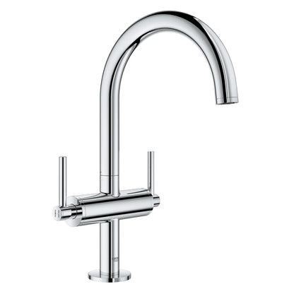 GROHE 21027003 Atrio New Single Hole Two-Handle L-Size Bathroom Faucet 1.2 GPM - Chrome
