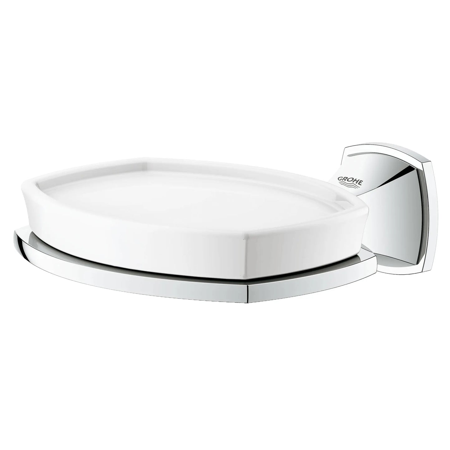 GROHE 40628000 Grandera Ceramic Soap Dish with Holder - Chrome