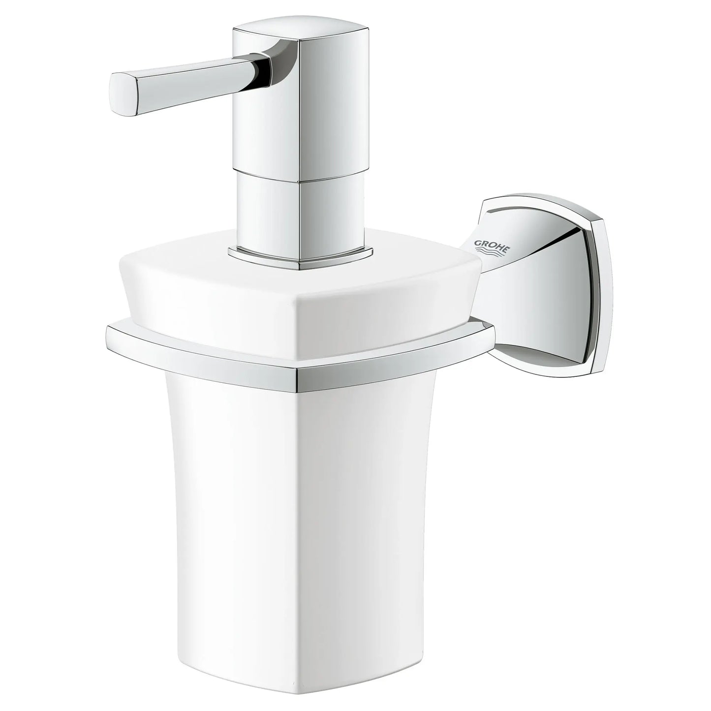 GROHE 40627000 Grandera Ceramic Soap Dispenser with Holder - Chrome