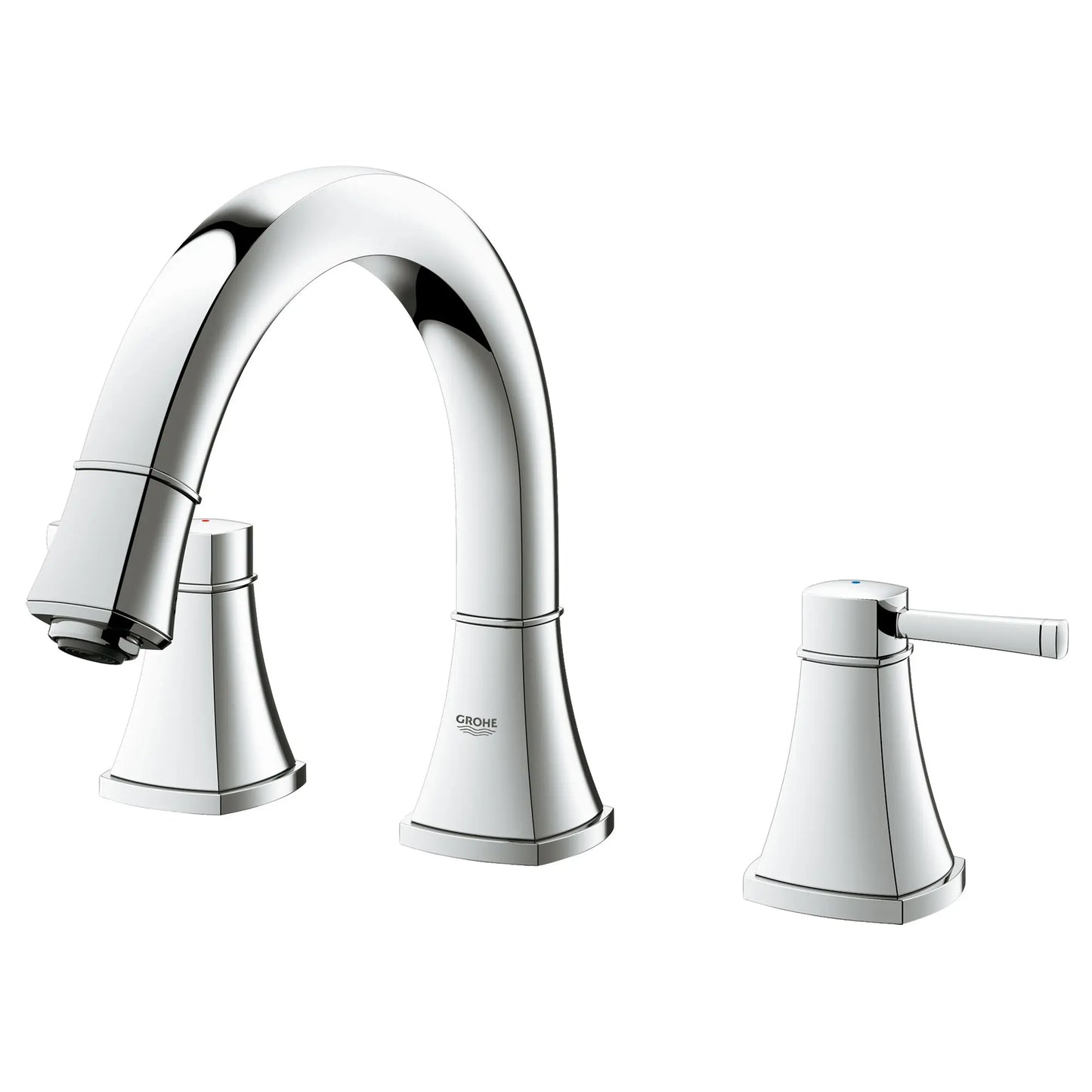GROHE 25154000 Grandera 3-Hole 2-Handle Deck Mount Roman Tub Faucet - Chrome