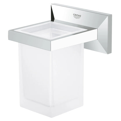 GROHE 40493000 Allure Brilliant Toothbrush Holder with Tumbler - Chrome