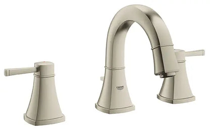 GROHE 20418ENA Grandera 8-inch Widespread 2-Handle S-Size Bathroom Faucet 1.2 GPM - Brushed Nickel