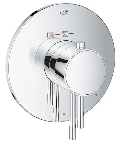 GROHE 19987001 Essence New Single Function Thermostatic Valve Trim - Chrome