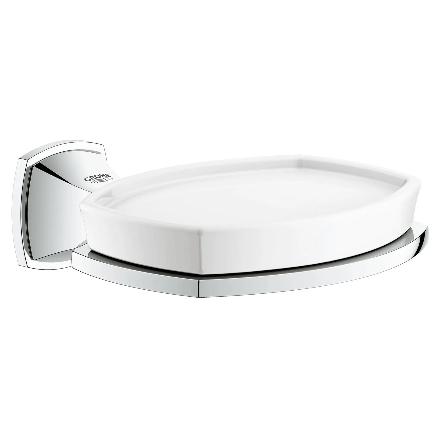GROHE 40628000 Grandera Ceramic Soap Dish with Holder - Chrome