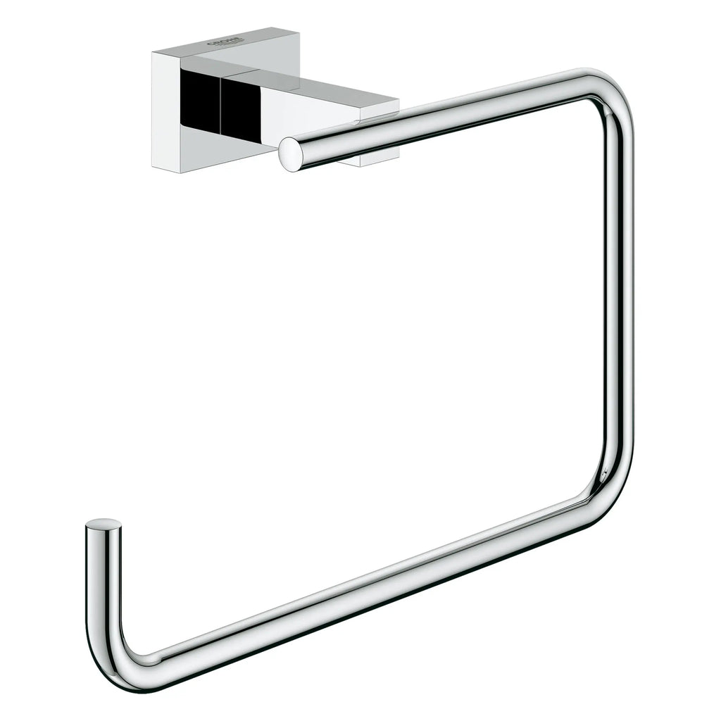 GROHE 40510001 Essentials Cube 8" Towel Ring - Chrome