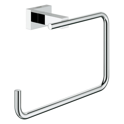 GROHE 40510001 Essentials Cube 8" Towel Ring - Chrome