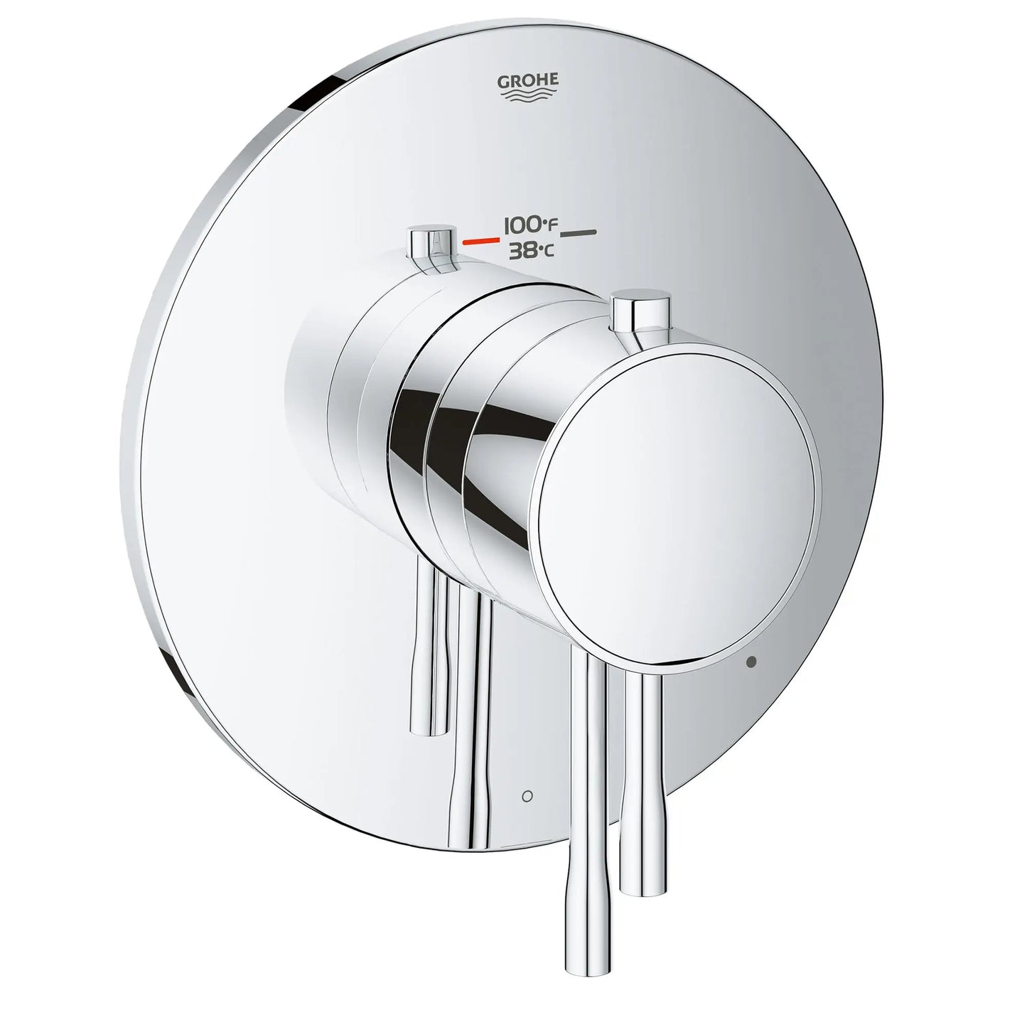 GROHE 19987001 Essence New Single Function Thermostatic Valve Trim - Chrome