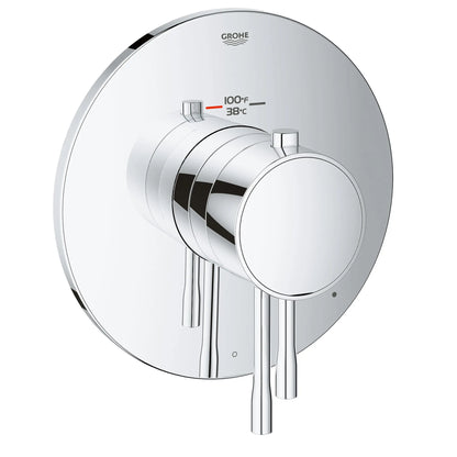 GROHE 19987001 Essence New Single Function Thermostatic Valve Trim - Chrome