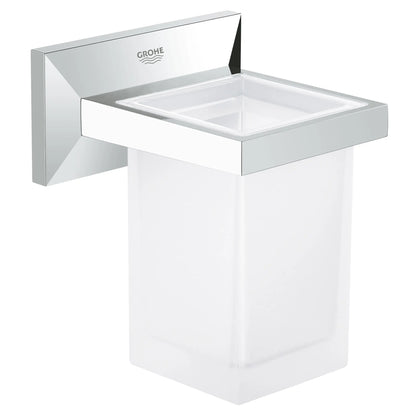 GROHE 40493000 Allure Brilliant Toothbrush Holder with Tumbler - Chrome