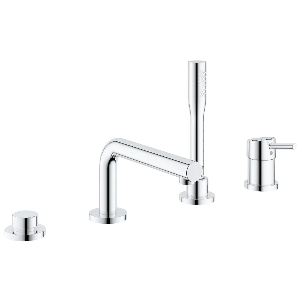 GROHE 19576002 Concetto 4-Hole Single-Handle Deck Mount Roman Tub Faucet with 1.75 GPM Hand Shower - Chrome