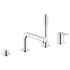 GROHE 19576002 Concetto 4-Hole Single-Handle Deck Mount Roman Tub Faucet with 1.75 GPM Hand Shower - Chrome