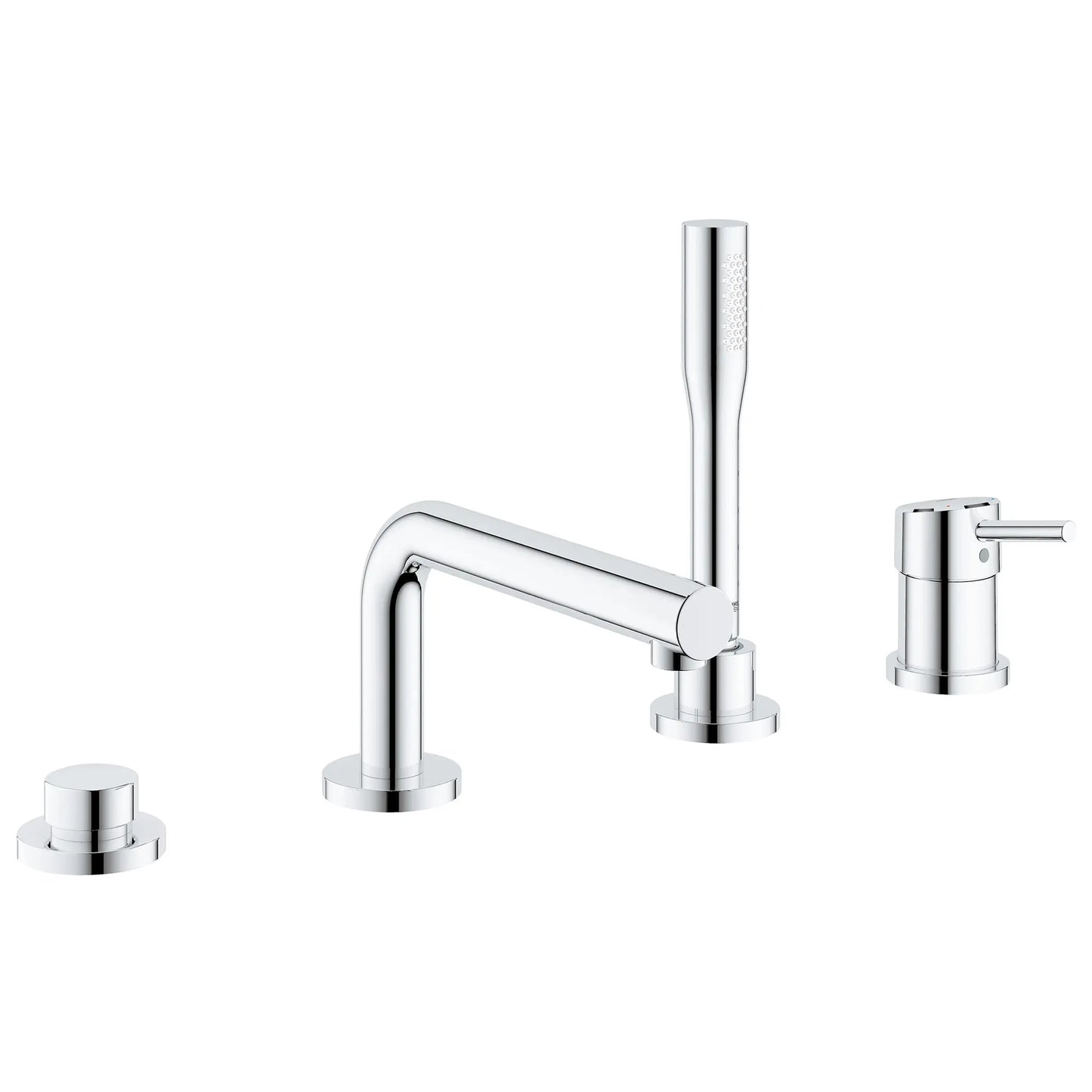 GROHE 19576002 Concetto 4-Hole Single-Handle Deck Mount Roman Tub Faucet with 1.75 GPM Hand Shower - Chrome