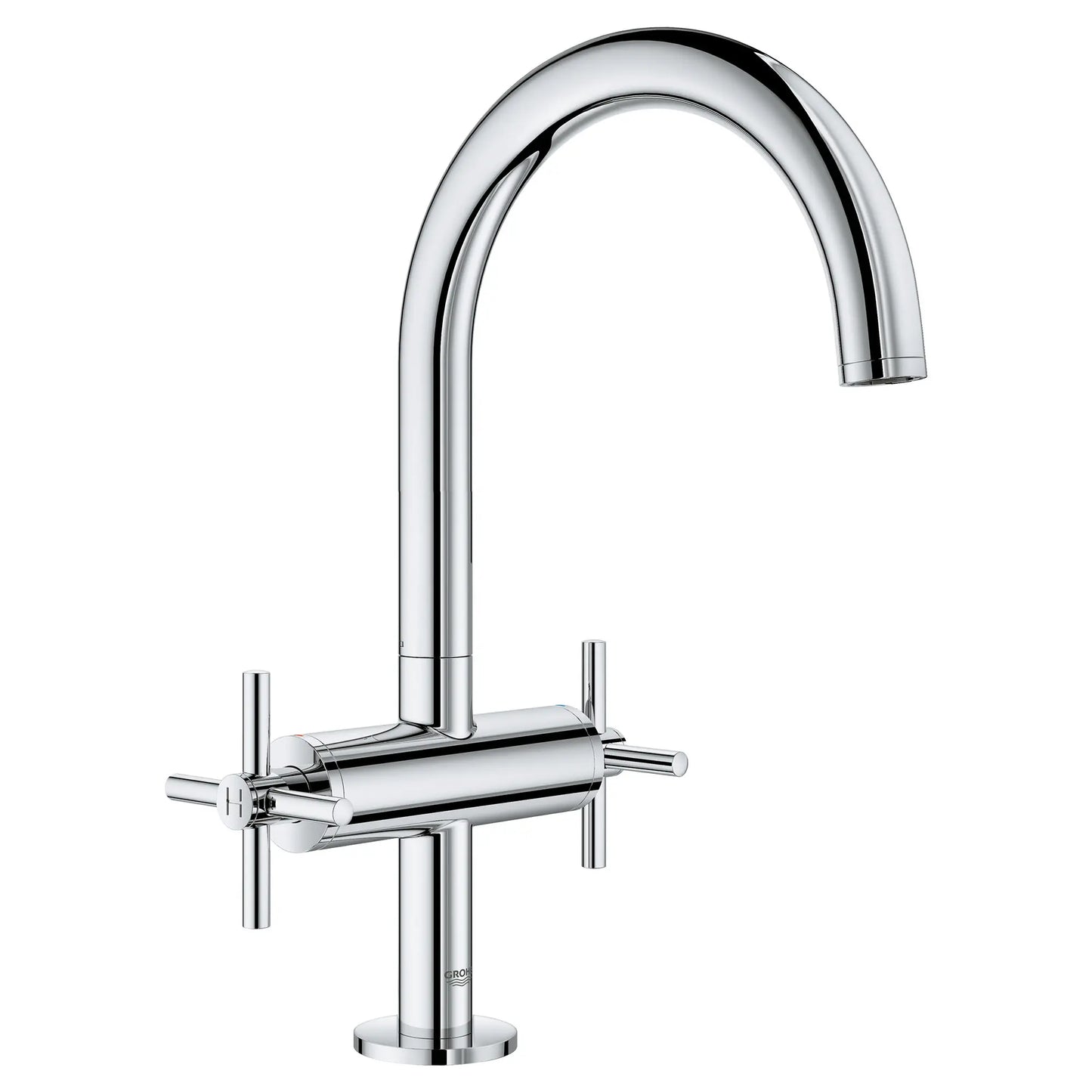 GROHE 21027003 Atrio New Single Hole Two-Handle L-Size Bathroom Faucet 1.2 GPM - Chrome