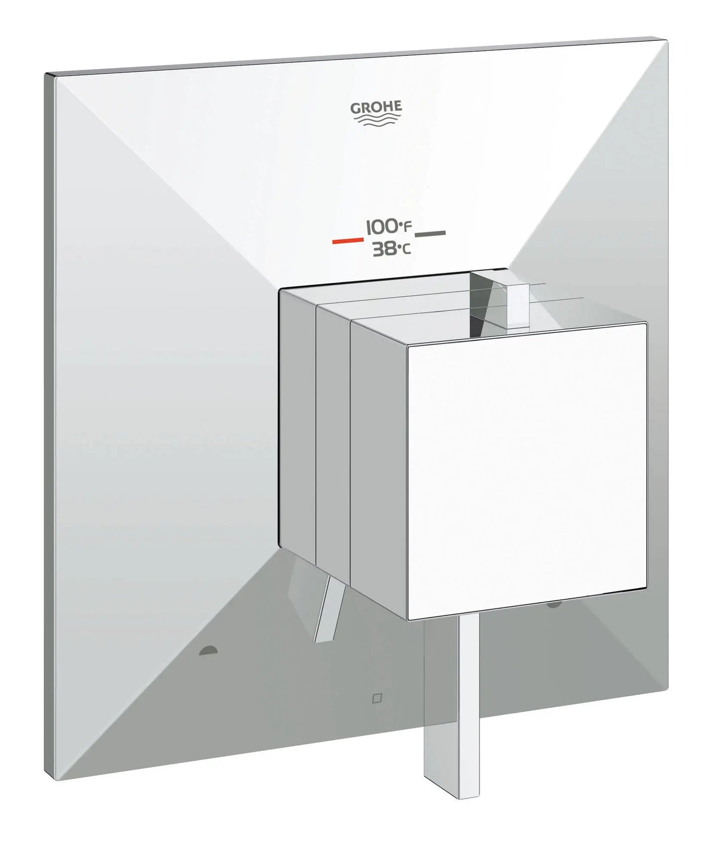 GROHE 19794000 Allure Brilliant Dual Function Thermostatic Valve Trim - Chrome