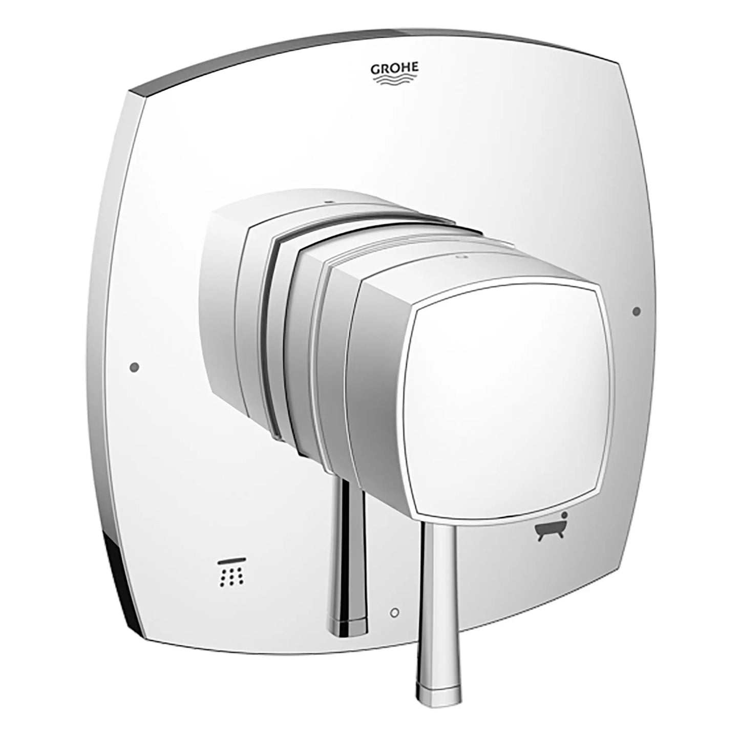 GROHE 19938000 Grandera Dual Function Pressure Balance Trim with Control Module - Chrome