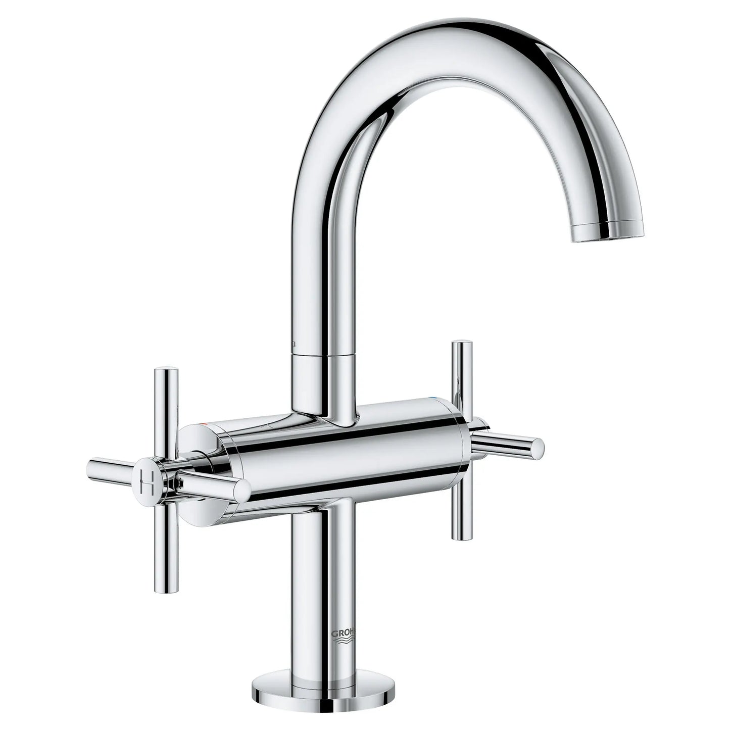 GROHE 21031003 Atrio New Single Hole Two-Handle M-Size Bathroom Faucet 1.2 GPM - Chrome