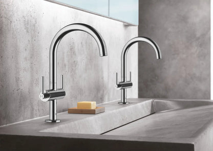 GROHE 21027003 Atrio New Single Hole Two-Handle L-Size Bathroom Faucet 1.2 GPM - Chrome