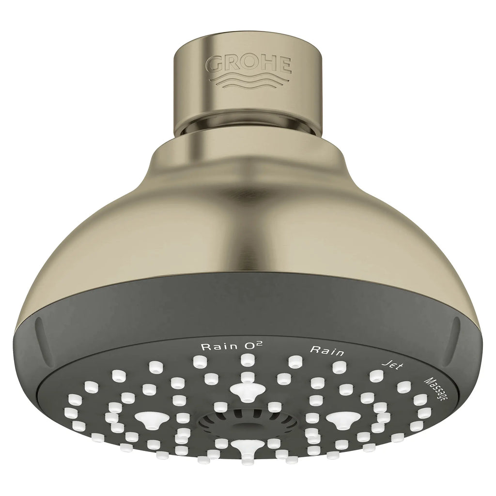 GROHE 26044EN1 Tempesta 100 Shower Head, 4" - 4 Sprays, 1.75 gpm - Brushed Nickel