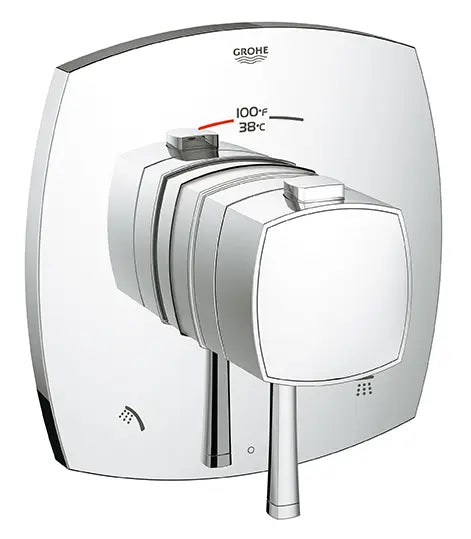 GROHE 19947000 Grandera Dual Function Thermostatic Valve Trim - Chrome