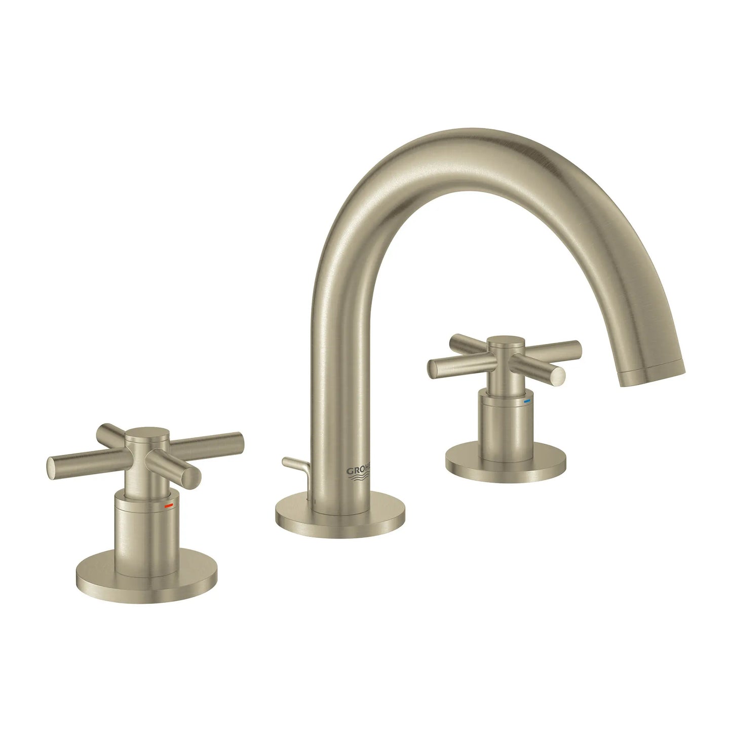 GROHE 20072EN3 Atrio New 8-inch Widespread 2-Handle S-Size Bathroom Faucet 1.2 GPM - Brushed Nickel