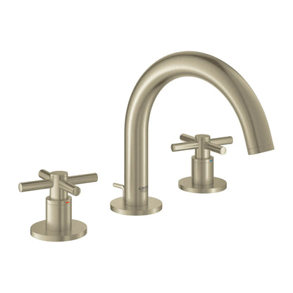 GROHE 20072EN3 Atrio New 8-inch Widespread 2-Handle S-Size Bathroom Faucet 1.2 GPM - Brushed Nickel