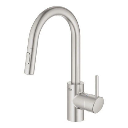GROHE 31479DC1 Concetto Single-Handle Pull Down Prep Faucet 1.75 GPM - Supersteel
