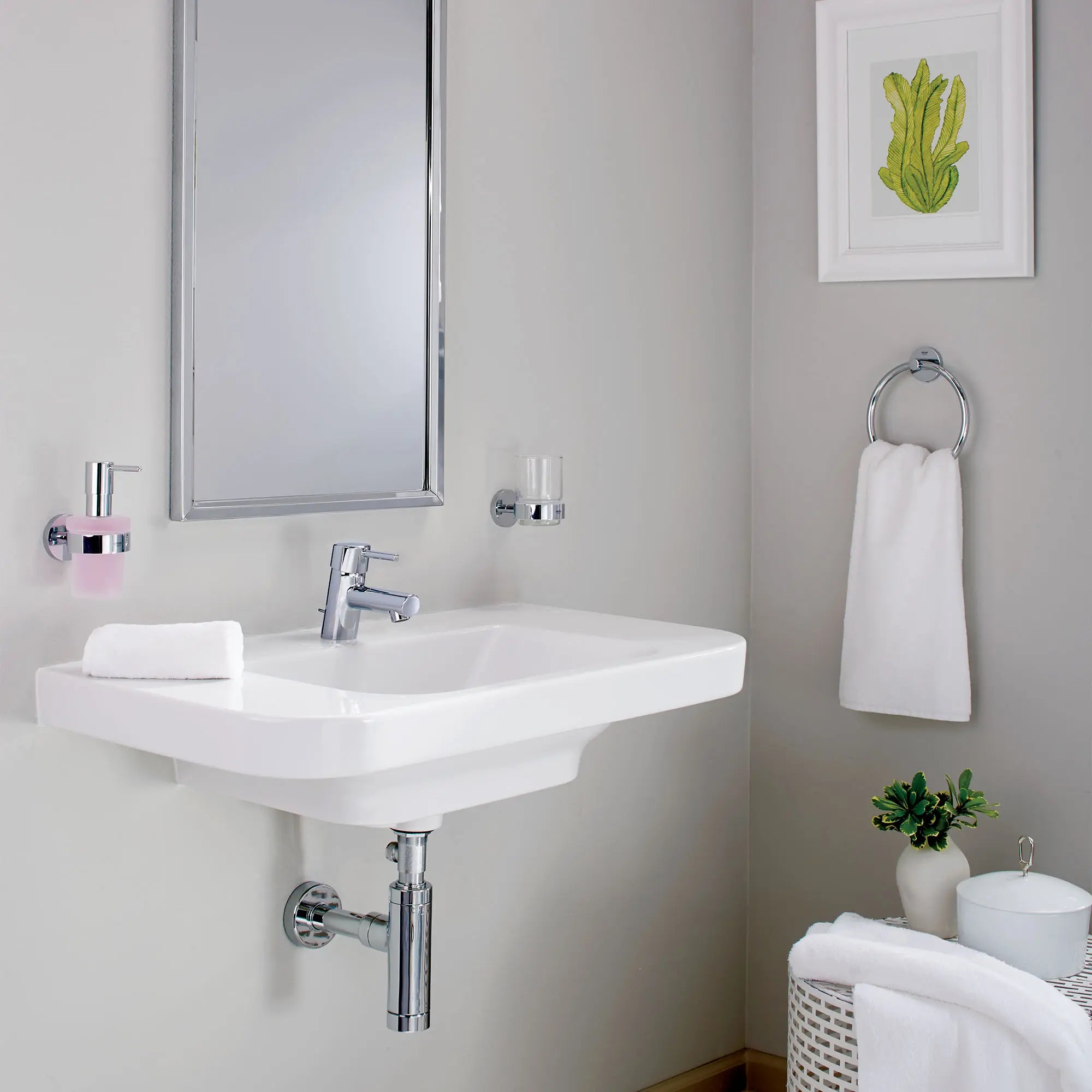 GROHE 34702001 Concetto Single Hole Single-Handle XS-Size Bathroom Faucet, 1.2 GPM - Chrome