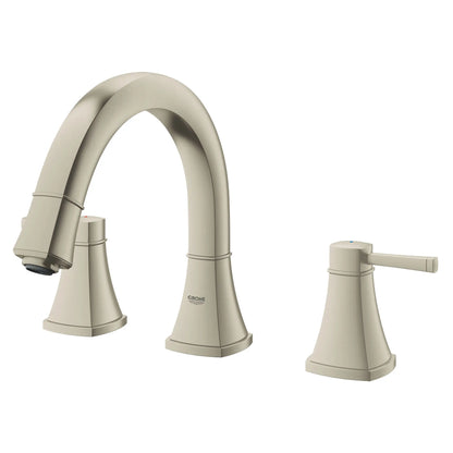 GROHE 25154EN0 Grandera 3-Hole 2-Handle Deck Mount Roman Tub Faucet - Brushed Nickel