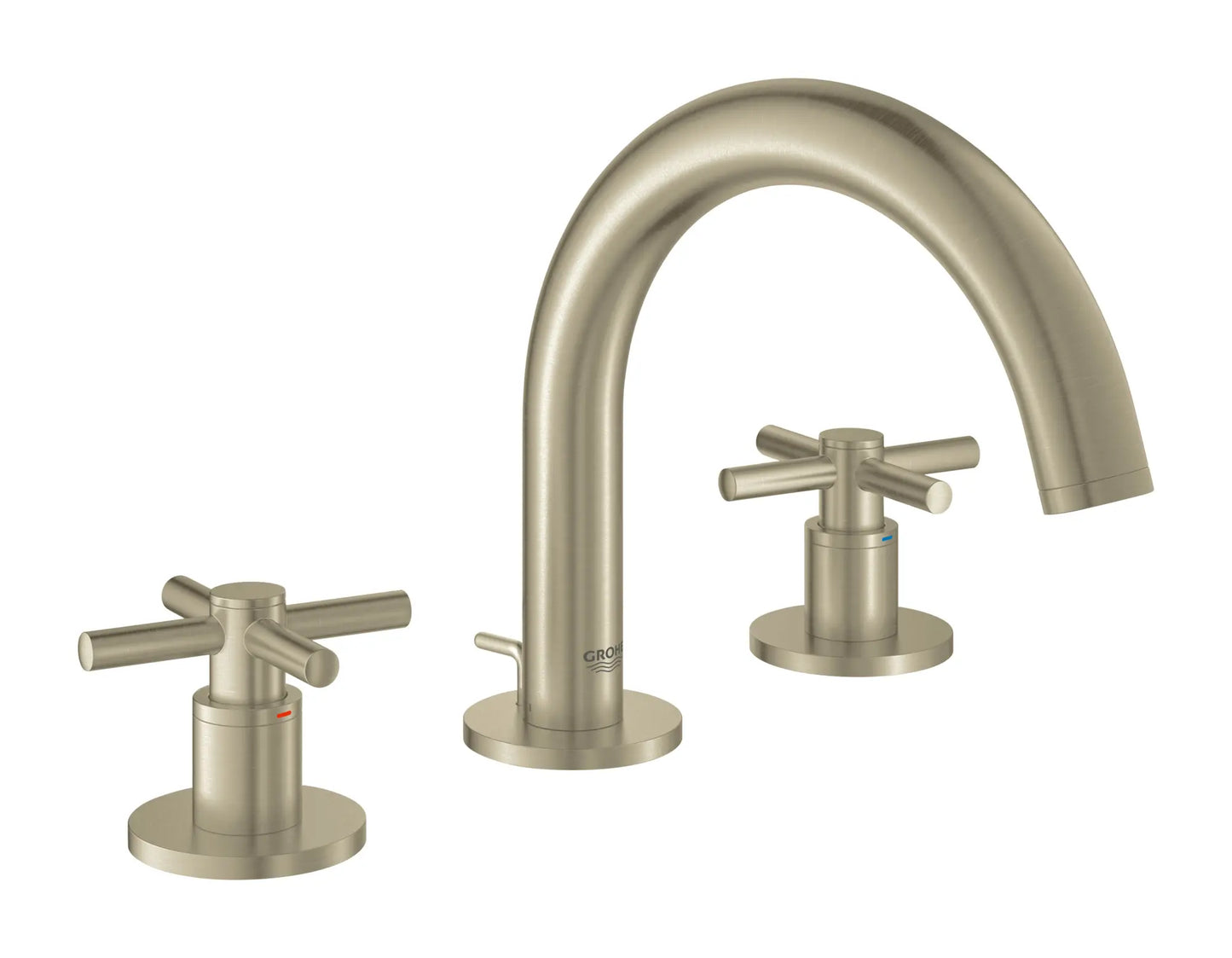 GROHE 20072EN3 Atrio New 8-inch Widespread 2-Handle S-Size Bathroom Faucet 1.2 GPM - Brushed Nickel