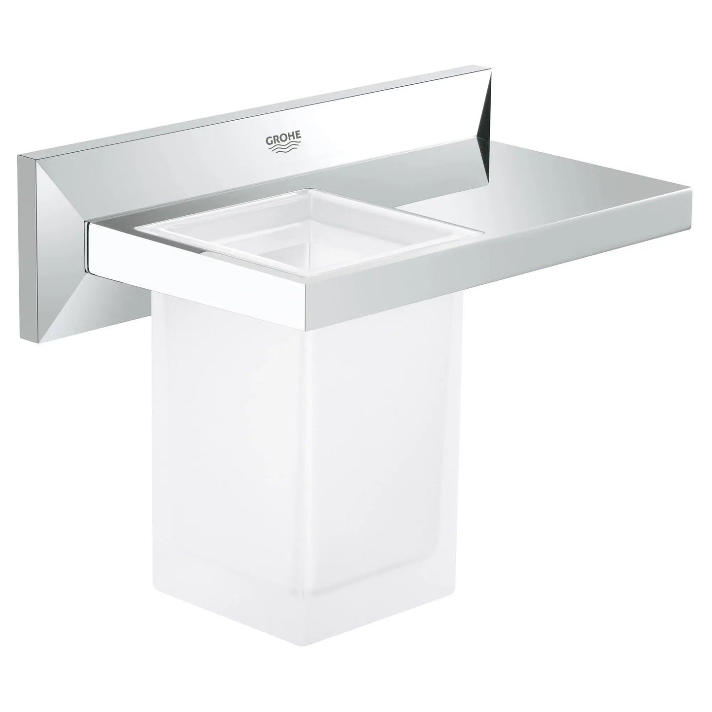 GROHE 40503000 Allure Brilliant Bathroom Shelf with Tumbler - Chrome
