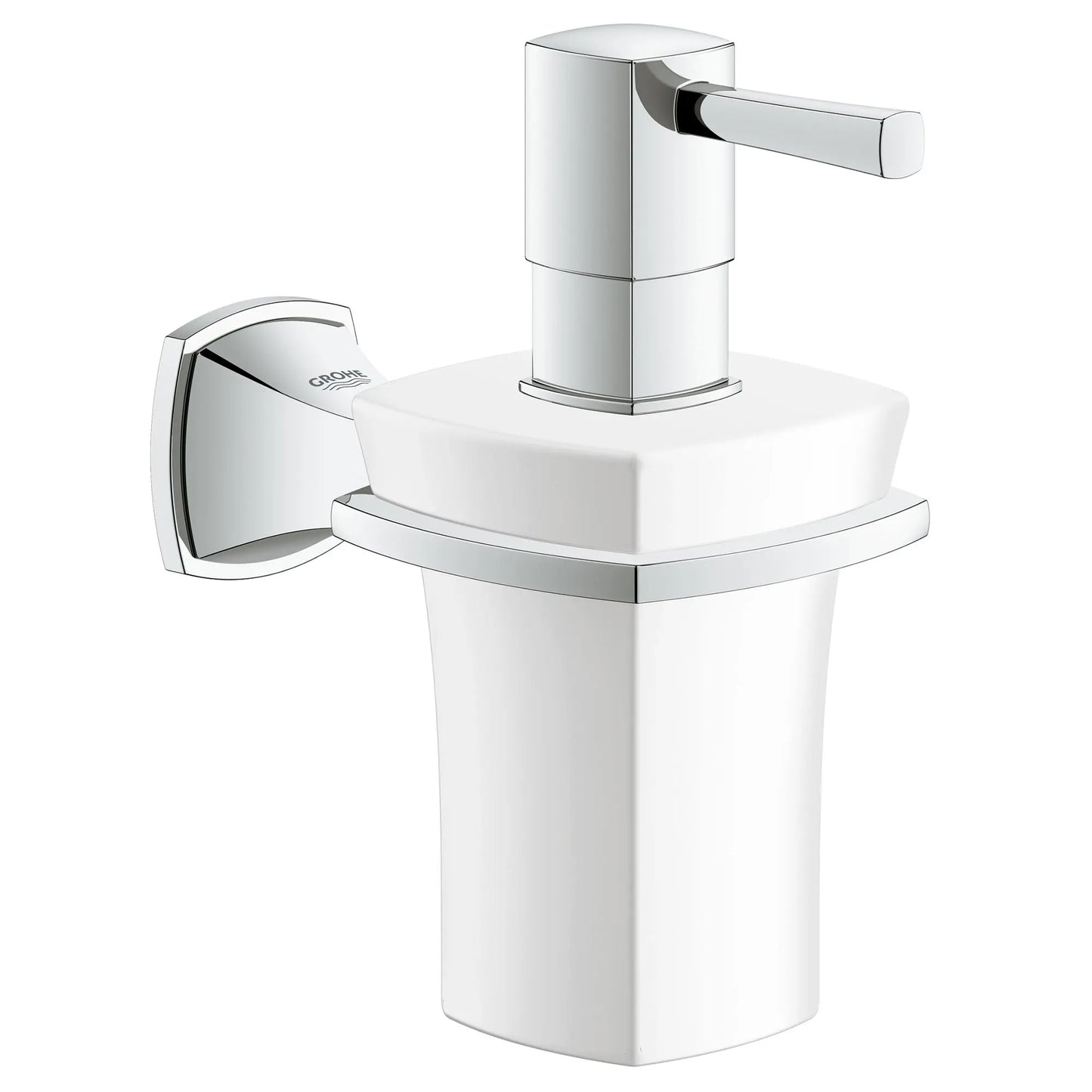 GROHE 40627000 Grandera Ceramic Soap Dispenser with Holder - Chrome