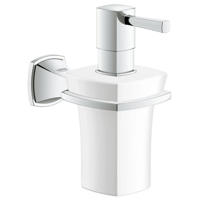 GROHE 40627000 Grandera Ceramic Soap Dispenser with Holder - Chrome