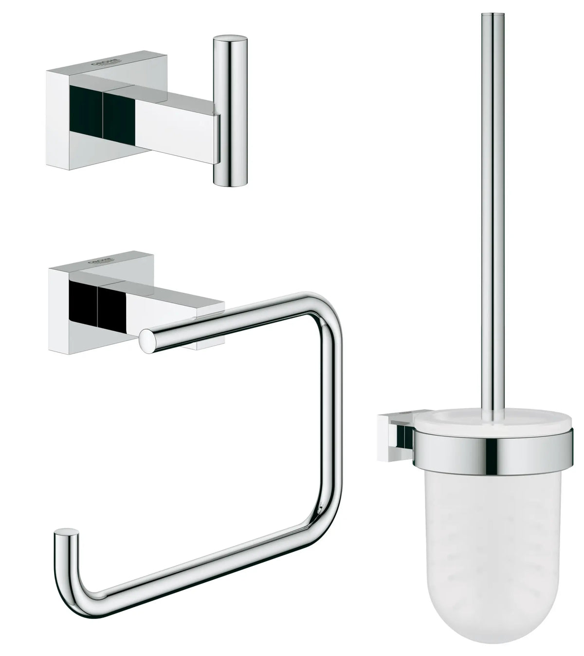 GROHE 40757001 Essentials Cube 3-in-1 Accessory Set - Chrome