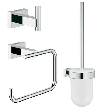 GROHE 40757001 Essentials Cube 3-in-1 Accessory Set - Chrome