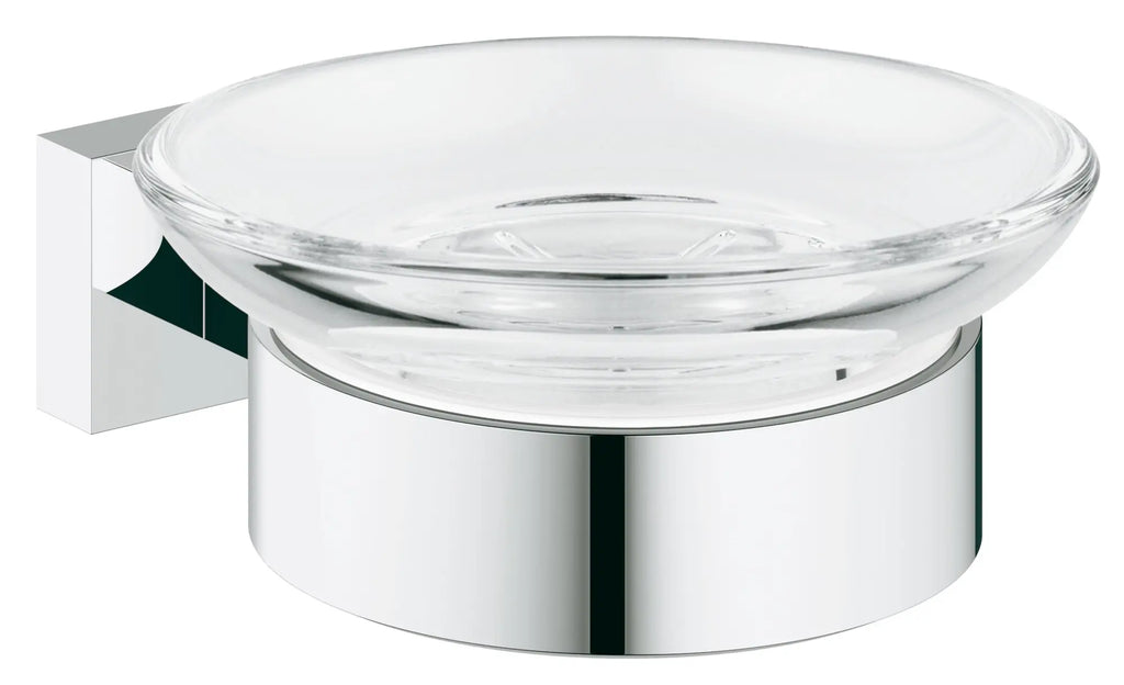 GROHE 40754001 Essentials Cube Soap Dish with Holder - Chrome