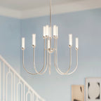 KICHLER 52757PNLED Moraine 30 Inch Led 10 Light 2-Tier Chandelier In Polished Nickel