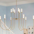 KICHLER 52758CPZLED Moraine 50 Inch Led 12 Light 2-Tier Chandelier In Champagne Bronze