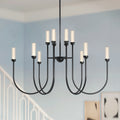 KICHLER 52759BKLED Moraine 40 Inch Led 12 Light 2-Tier Chandelier In Black