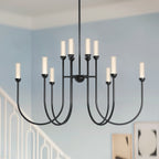 KICHLER 52759BKLED Moraine 40 Inch Led 12 Light 2-Tier Chandelier In Black