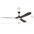 KICHLER 310680SNB 80 Inch Mylo Weather+ Ceiling Fan With Satin Etch Cased Opal Glass In Satin Natural Bronze