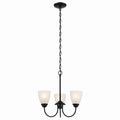 KICHLER 43637BK Jolie 3-Light Mini Chandelier With Satin Etched Glass In Black