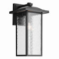 KICHLER 49928BKT Capanna 1-Light Extra-Large Wall Light With Clear Water Glass In Textured Black