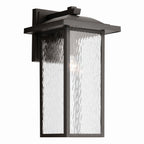 KICHLER 49928OZ Capanna 1-Light Extra-Large Wall Light With Clear Water Glass In Olde Bronze