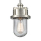 ELK SHOWROOM 16501/1 Briggs 1-Light Mini Pendant in Weathered Zinc and Satin Nickel with Seedy Glass