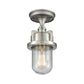 ELK SHOWROOM 16501/1 Briggs 1-Light Mini Pendant in Weathered Zinc and Satin Nickel with Seedy Glass