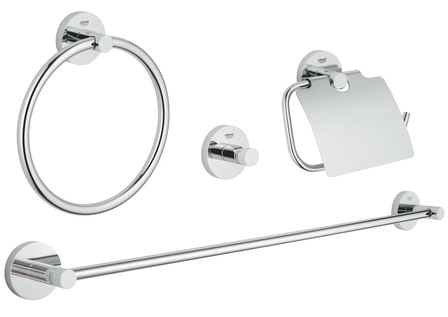 GROHE Essentials 4-in-1 Accessory Set - Chrome, 40776001