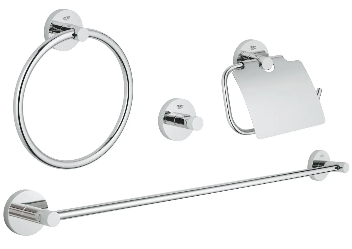GROHE 40776001 Essentials 4-in-1 Accessory Set - Chrome