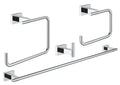 GROHE 40778001 Essentials Cube 4-in-1 Accessory Set - Chrome