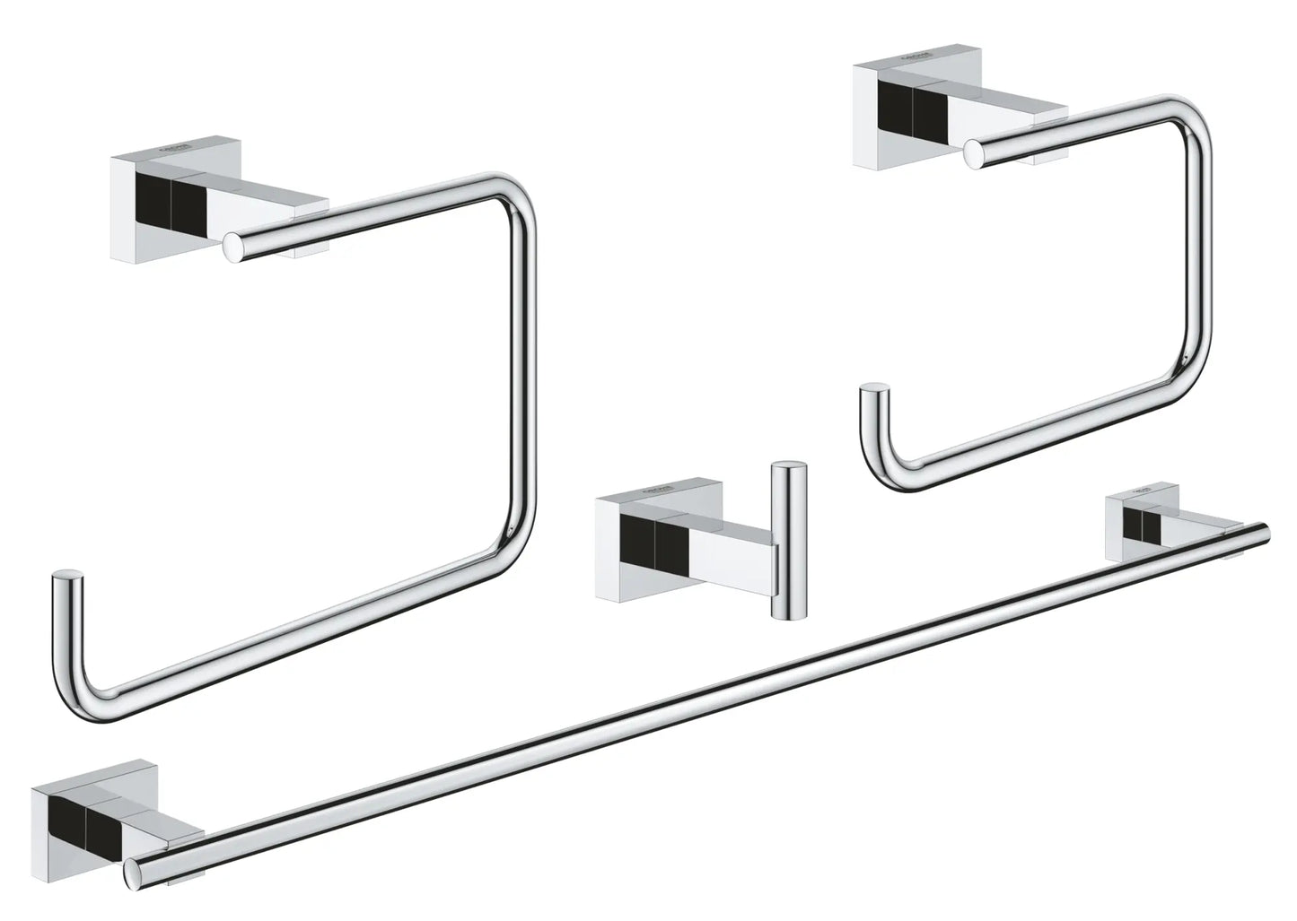 GROHE 40778001 Essentials Cube 4-in-1 Accessory Set - Chrome