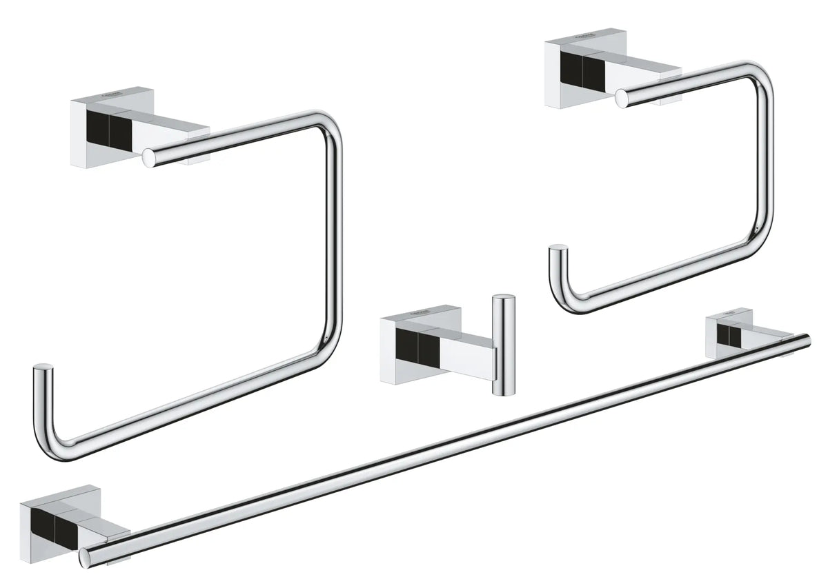 GROHE 40778001 Essentials Cube 4-in-1 Accessory Set - Chrome